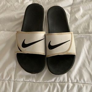 Nike white slides